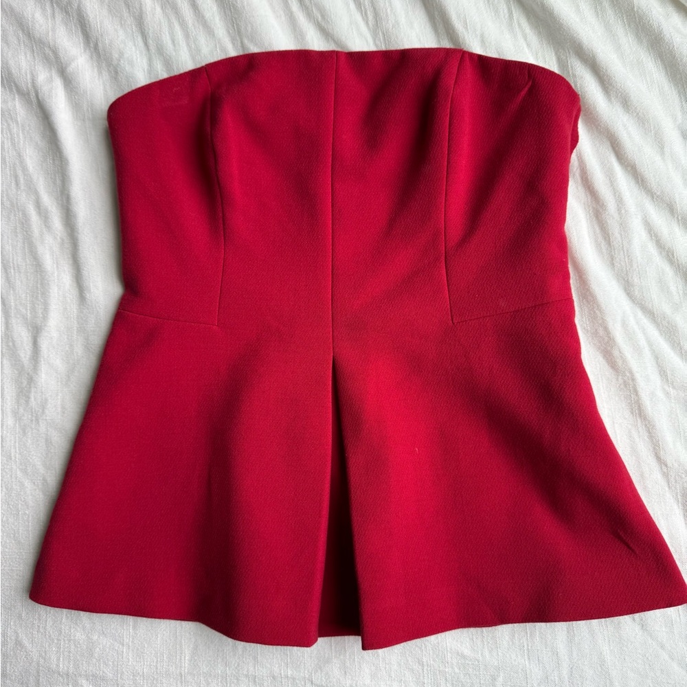 RACHEL Rachel Roy Cherry Red Circle sleeveless suit top